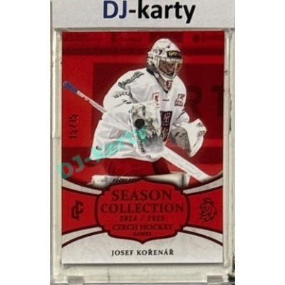 2024/25 LC Repre serie 2 #CHG-30 Josef Kořenář Czech Hockey games 2025 Season Collection Red xx/15