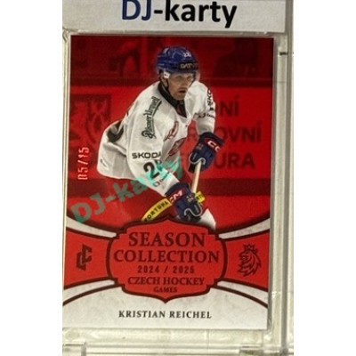 2024/25 LC Repre serie 2 #CHG-18 Kristian Reichel Czech Hockey games 2025 Season Collection Red xx/15