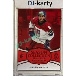 2024/25 LC Repre serie 2 #WCH-09 Ondřej Beránek IIHF World Championship 2025 Season Collection Red xx/15