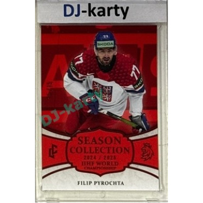 2024/25 LC Repre serie 2 #WCH-07 Filip Pyrochta IIHF World Championship 2025 Season Collection Red xx/15