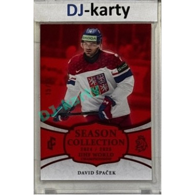 2024/25 LC Repre serie 2 #WCH-01 David Špaček IIHF World Championship 2025 Season Collection Red xx/15