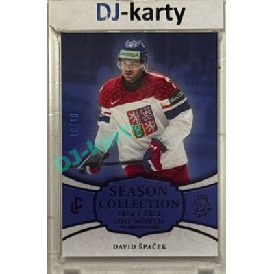 2024/25 LC Repre serie 2 #WCH-01 David Špaček IIHF World Championship 2025 Season Collection Blue 10/10