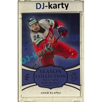 2024/25 LC Repre serie 2 #WCH-21 Adam Klapka IIHF World Championship 2025 Season Collection Blue 10/10