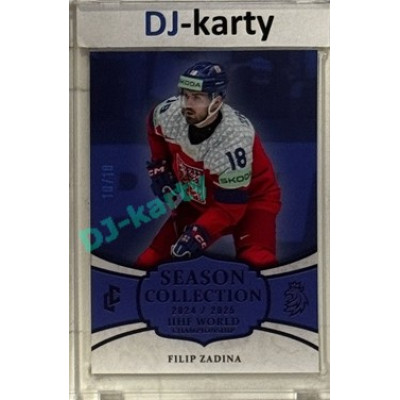 2024/25 LC Repre serie 2 #WCH-11 Filip Zadina IIHF World Championship 2025 Season Collection Blue 10/10