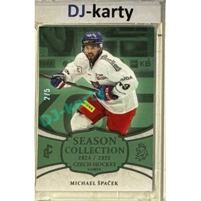2024/25 LC Repre serie 2 #CHG-21 Michael Špaček Czech Hockey games 2025 Season Collection Turquoise 2/5