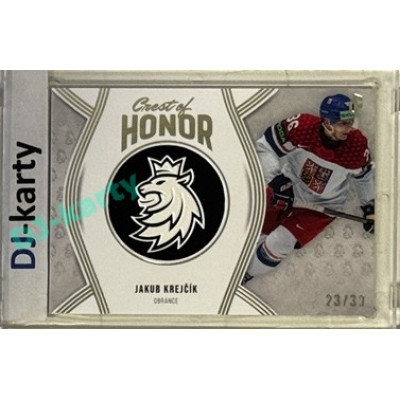 2024/25 LC Repre serie 2 #COH-04 Jakub Krejčík Crest of Honor Platinum 23/30