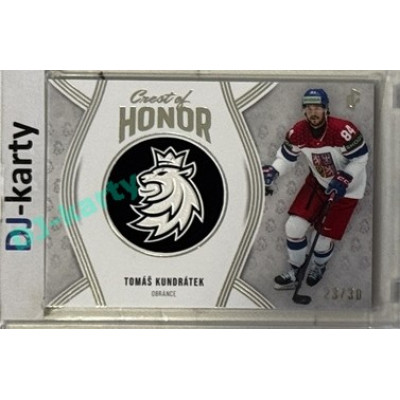 2024/25 LC Repre serie 2 #COH-05 Tomáš Kundrátek Crest of Honor Platinum 23/30