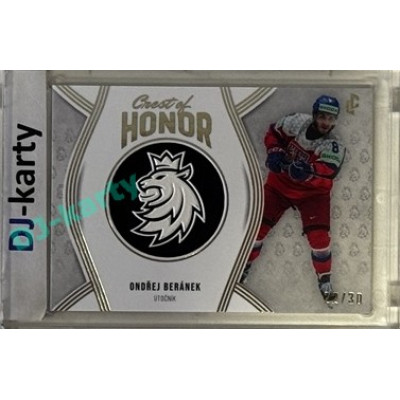 2024/25 LC Repre serie 2 #COH-06 Ondřej Beránek Crest of Honor Platinum 22/30