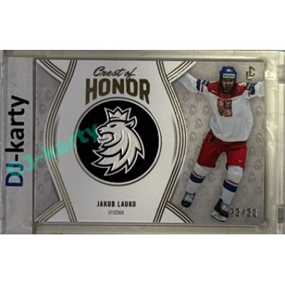 2024/25 LC Repre serie 2 #COH-13 Jakub Lauko Crest of Honor Platinum 23/30