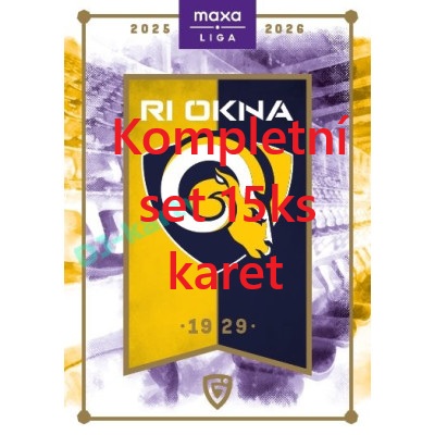 2025/26 Goal Cards Maxa liga kompletní set 15ks karet Team Logo