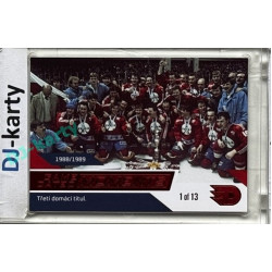 2024 Dynamo100 #064 Moments 1988/89 - třetí titul Red 1of13
