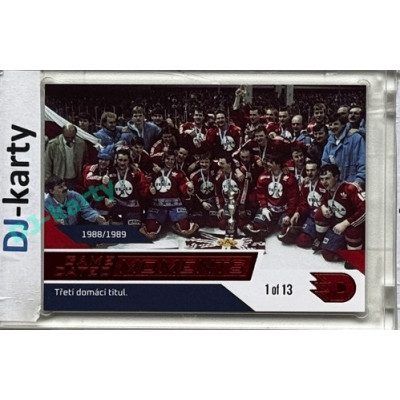 2024 Dynamo100 #064 Moments 1988/89 - třetí titul Red 1of13