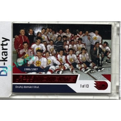 2024 Dynamo100 #063 Moments 1986/87 - druhý titul Red 1of13