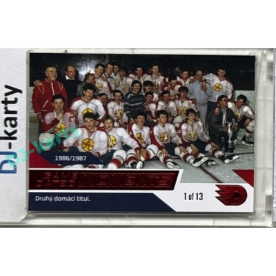 2024 Dynamo100 #063 Moments 1986/87 - druhý titul Red 1of13