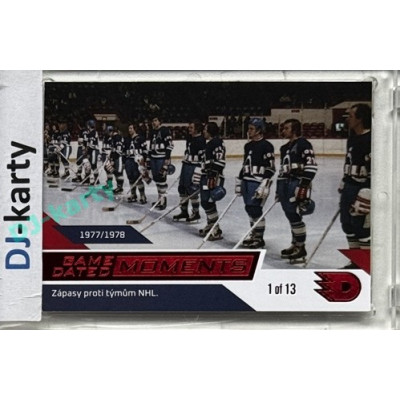 2024 Dynamo100 #061 Moments 1977/78 - zápasy proti týmům NHL Red 1of13