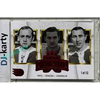 2024 Dynamo100 #053 DD trios Prýl – Špaček – Vohralík Red 1of13
