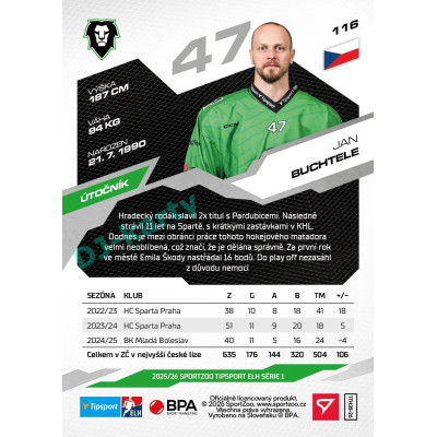 2025/26 Sportzoo ELH 1. serie #116 Jan Buchtele