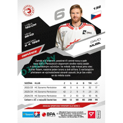 2025/26 Sportzoo ELH 1. serie #132 David Musil