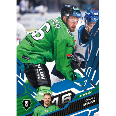 2025/26 Sportzoo ELH 1. serie #118 Dávid Gríger Azure Blue