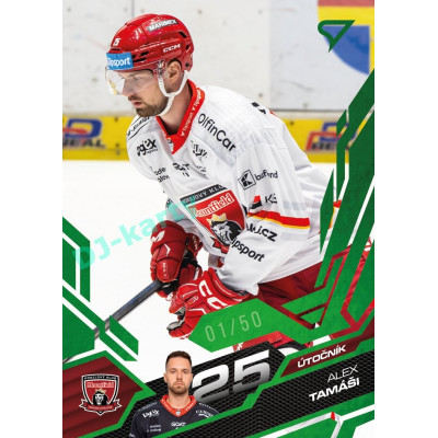 2025/26 Sportzoo ELH 1. serie #072 Alex Tamáši Emerald Green xx/50