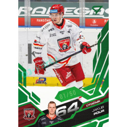 2025/26 Sportzoo ELH 1. serie #070 Jakub Pour Emerald Green xx/50