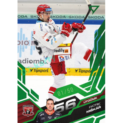 2025/26 Sportzoo ELH 1. serie #066 Patrik Miškář Emerald Green xx/50