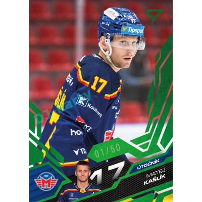 2025/26 Sportzoo ELH 1. serie #102 Matej Kašlík Emerald Green xx/50