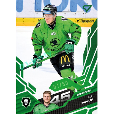 2025/26 Sportzoo ELH 1. serie #113 Filip Pavlík Emerald Green xx/50