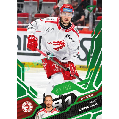 2025/26 Sportzoo ELH 1. serie #134 David Cienciala Emerald Green xx/50