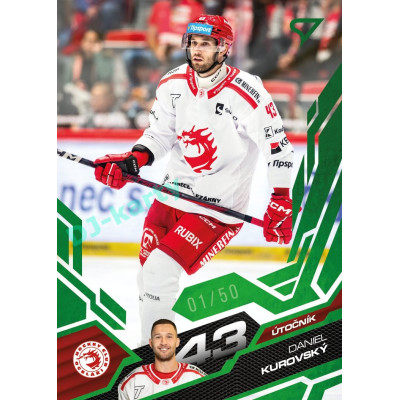 2025/26 Sportzoo ELH 1. serie #140 Daniel Kurovský Emerald Green xx/50