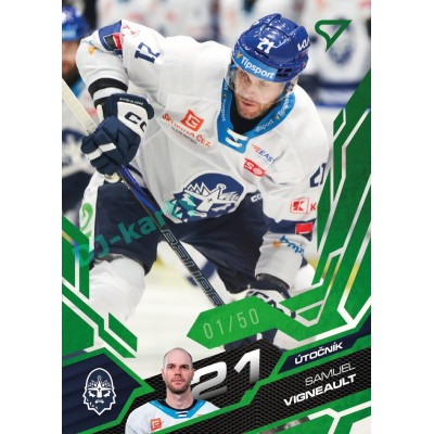 2025/26 Sportzoo ELH 1. serie #234 Samuel Vigneault Emerald Green xx/50