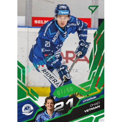 2025/26 Sportzoo ELH 1. serie #215 Chad Yetman Emerald Green xx/50