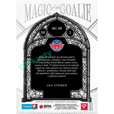 2025/26 Sportzoo ELH 1. serie #MG-08 Jan Strmeň Magic of the Goalie