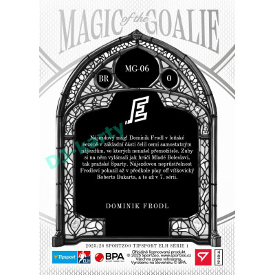 2025/26 Sportzoo ELH 1. serie #MG-06 Dominik Frodl Magic of the Goalie