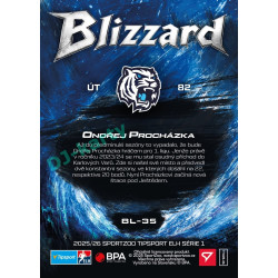2025/26 Sportzoo ELH 1. serie #BL-35 Ondřej Procházka Blizzard