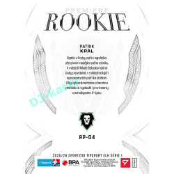 2025/26 Sportzoo ELH 1. serie #RP-04 Patrik Král Rookie Premiere