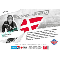 2025/26 Sportzoo ELH 1. serie #AW-19 Nick Olesen Around the World