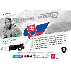 2025/26 Sportzoo ELH 1. serie #AW-20 Adam Jánošík Around the World