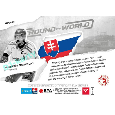 2025/26 Sportzoo ELH 1. serie #AW-25 Vladimír Dravecký Around the World