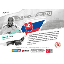 2025/26 Sportzoo ELH 1. serie #AW-24 Marko Daňo Around the World