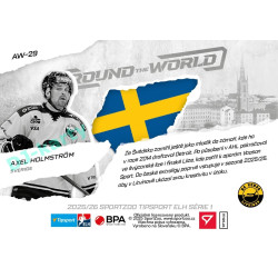 2025/26 Sportzoo ELH 1. serie #AW-29 Axel Holmström Around the World