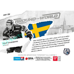 2025/26 Sportzoo ELH 1. serie #AW-36 Filip Sandberg Around the World