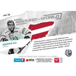 2025/26 Sportzoo ELH 1. serie #AW-35 Kristaps Zile Around the World