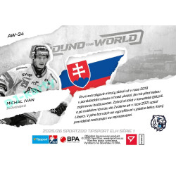 2025/26 Sportzoo ELH 1. serie #AW-34 Michal Ivan Around the World