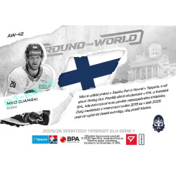 2025/26 Sportzoo ELH 1. serie #AW-42 Niko Ojamäki Around the World