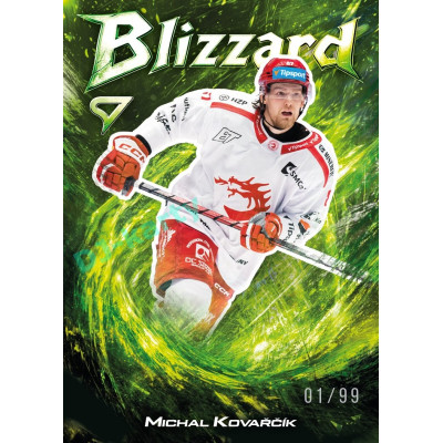 2025/26 Sportzoo ELH 1. serie #BL-25 Michal Kovařčík Blizzard Forest Green xx/99