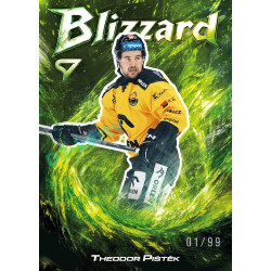 2025/26 Sportzoo ELH 1. serie #BL-29 Theodor Pištěk Blizzard Forest Green xx/99
