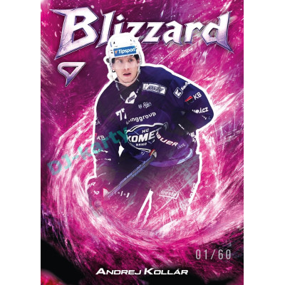 2025/26 Sportzoo ELH 1. serie #BL-03 Andrej Kollár Blizzard Coral Pink xx/60