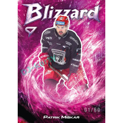 2025/26 Sportzoo ELH 1. serie #BL-13 Patrik Miškář Blizzard Coral Pink xx/60
