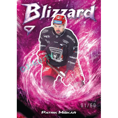 2025/26 Sportzoo ELH 1. serie #BL-13 Patrik Miškář Blizzard Coral Pink xx/60